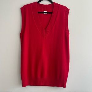 Sunday Best Red Winston Sweater Vest Size S